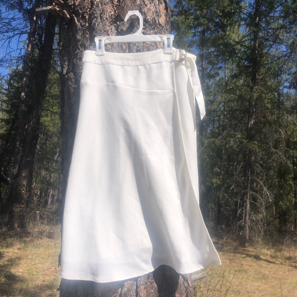 Vince Camuto White Wrap Skirt